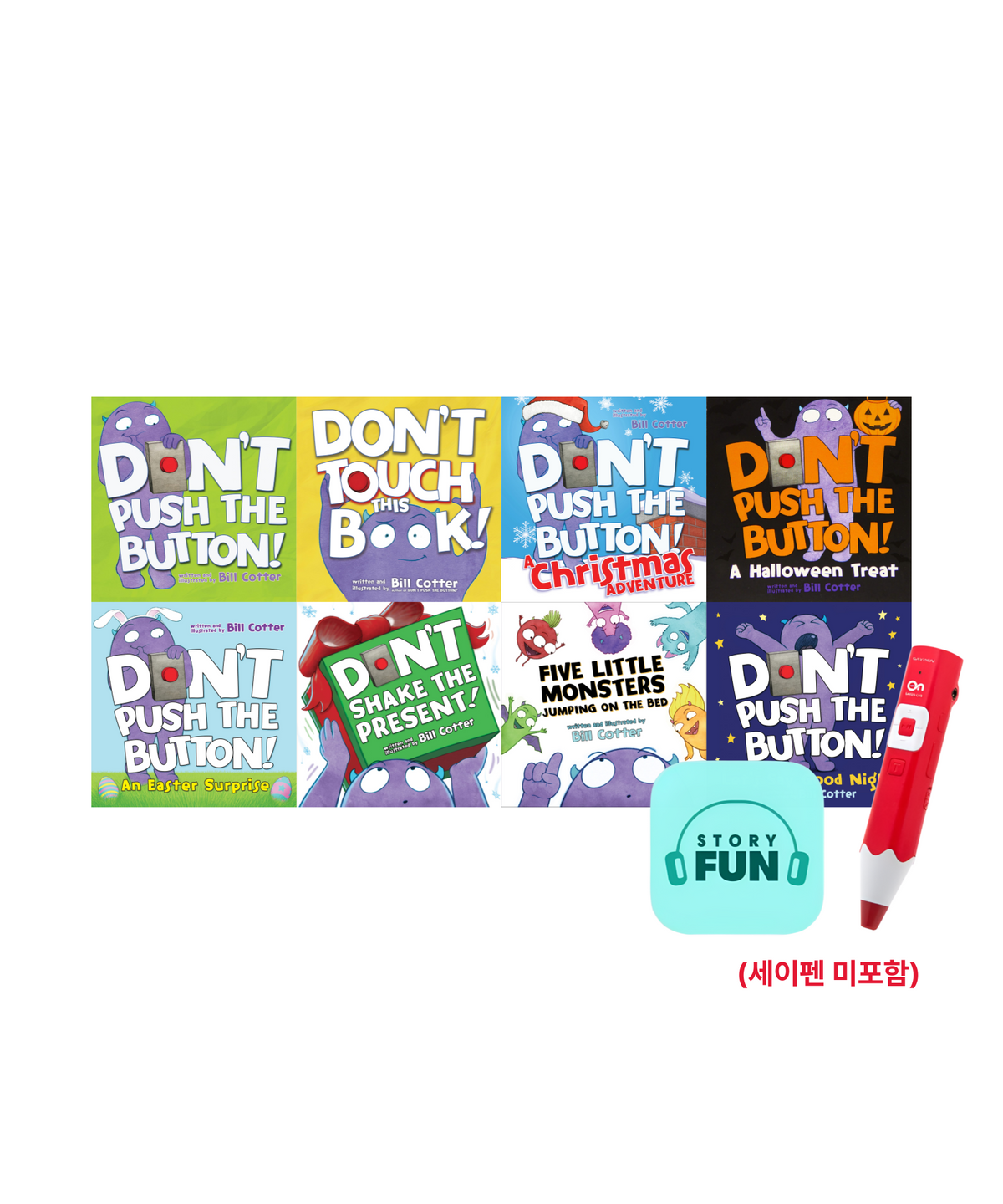 언어세상(LANGUAGE WORLD) Bill Cotter: Dont Push the Button 8종 세트 (with 스토리펀 이용권 + 세이펜 스티커)