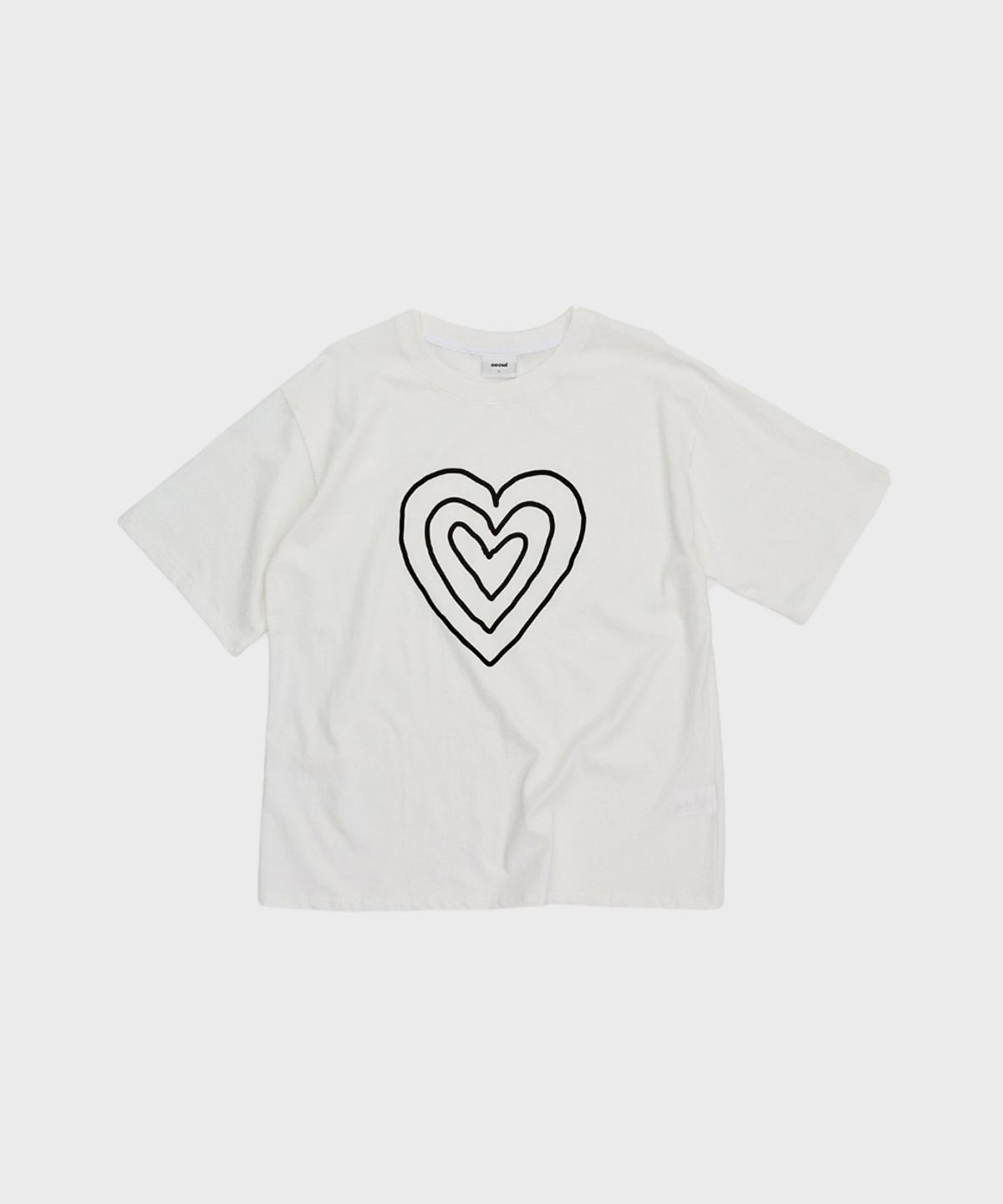 오울(OOOWL) 30S T SHIRT HEART WHITE