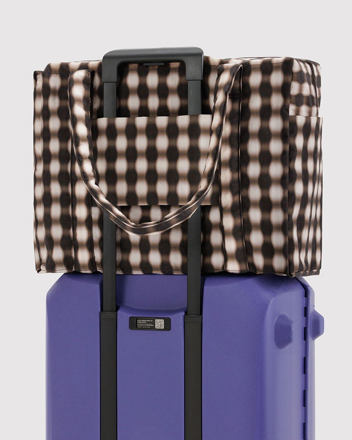 바쿠(BAGGU) 바쿠 백 클라우드 캐리온 Blurred Gingham Brown