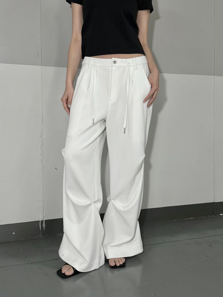 UTILITY POCKET WIDE SWEAT PANTS (WHITE)