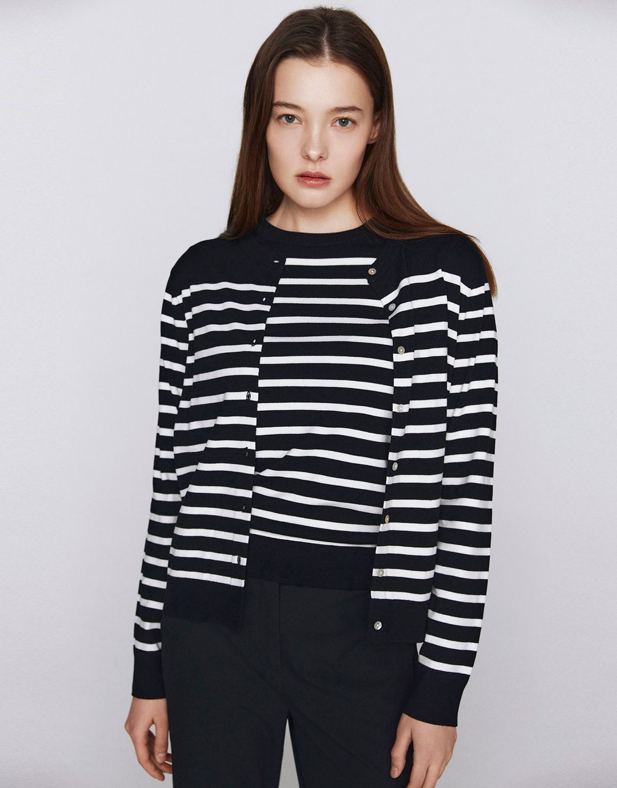 지오다노(GIORDANO) 스트라이프 가디건(12GG) 356509 [2color]