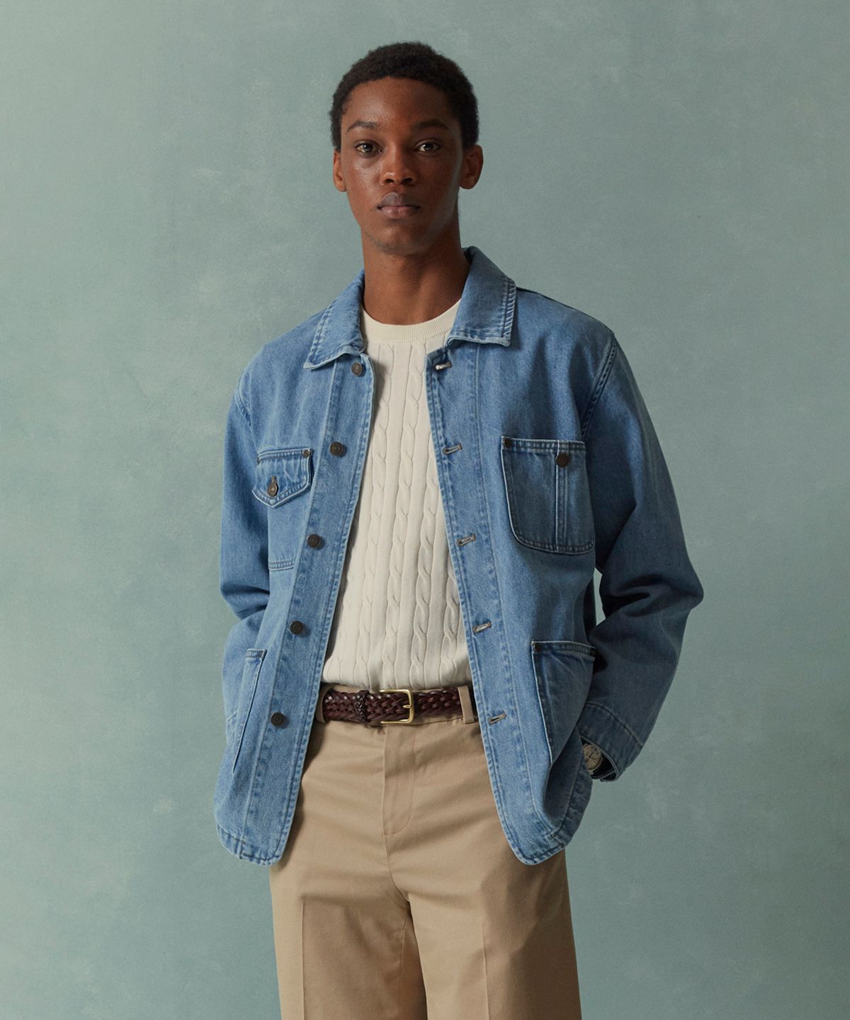 브룩스 브라더스(BROOKS BROTHERS) [Heritage] 데님 초어재킷 (블루) (BBOTMHG154)
