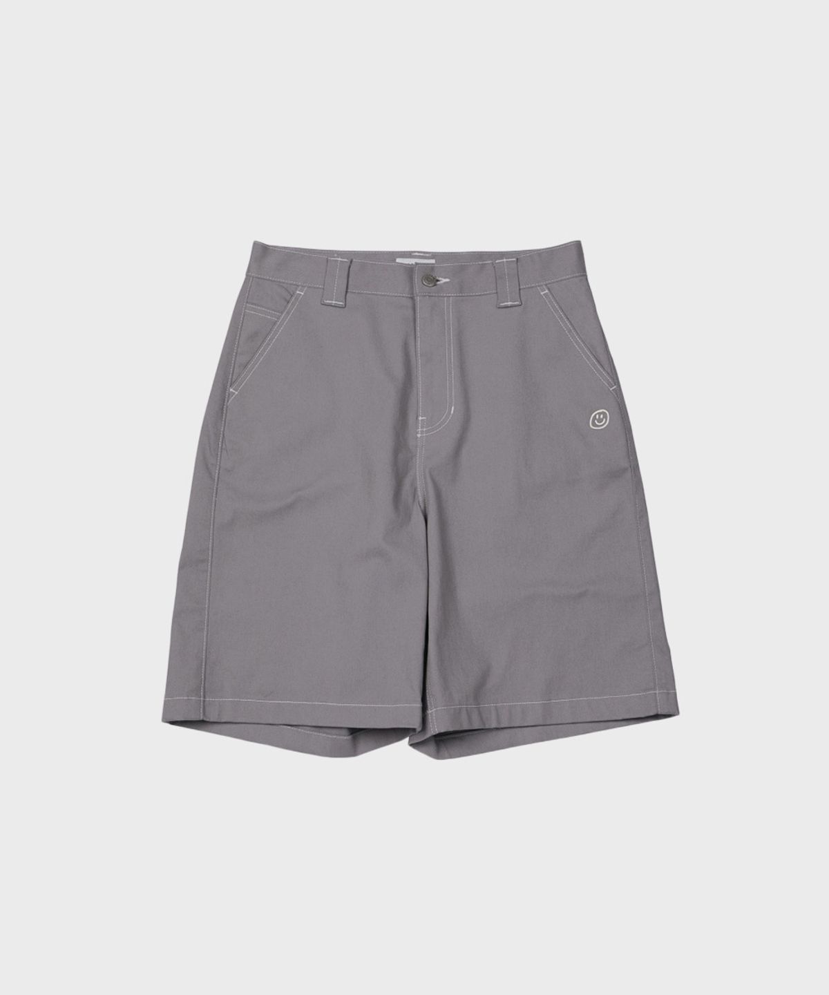 오울(OOOWL) TWILL COTTON SHORT PANTS LOVE GREY