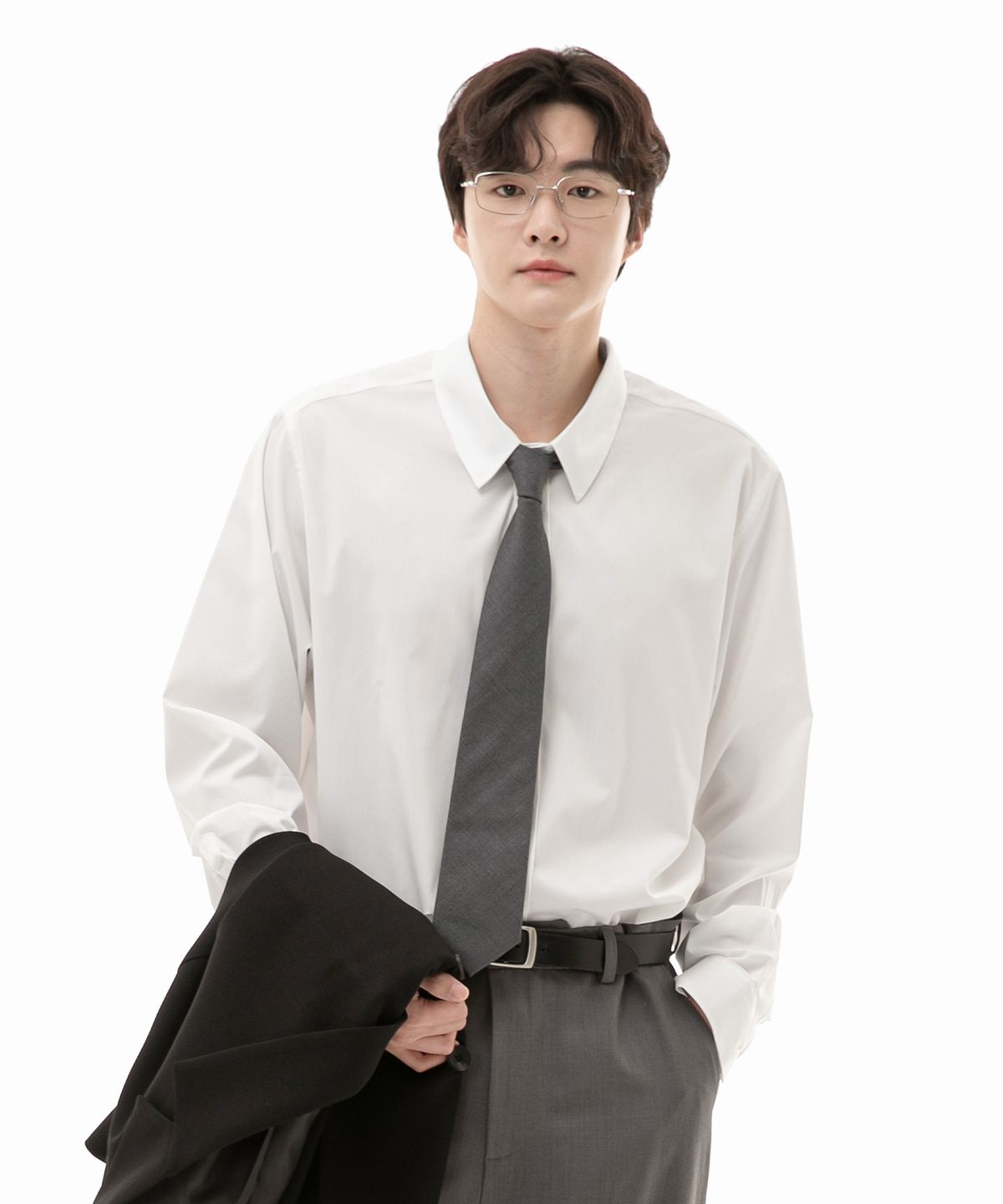 컨셉비(CONCEPTB) 퓨어 스판 셔츠 화이트