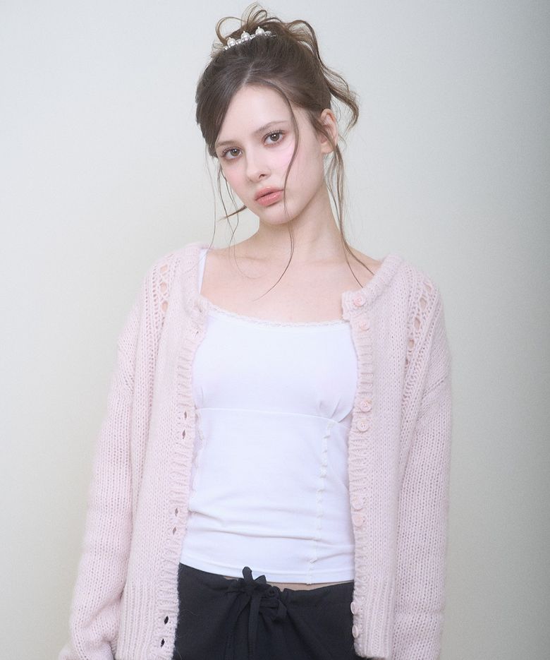 BASIC LACE TANK WHITE