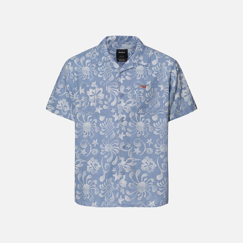 남성 ALVAREZ ALOHA 반팔 셔츠 (VG11SH013LBL)