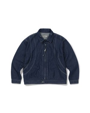 Arc panel denim blouson / Indigo