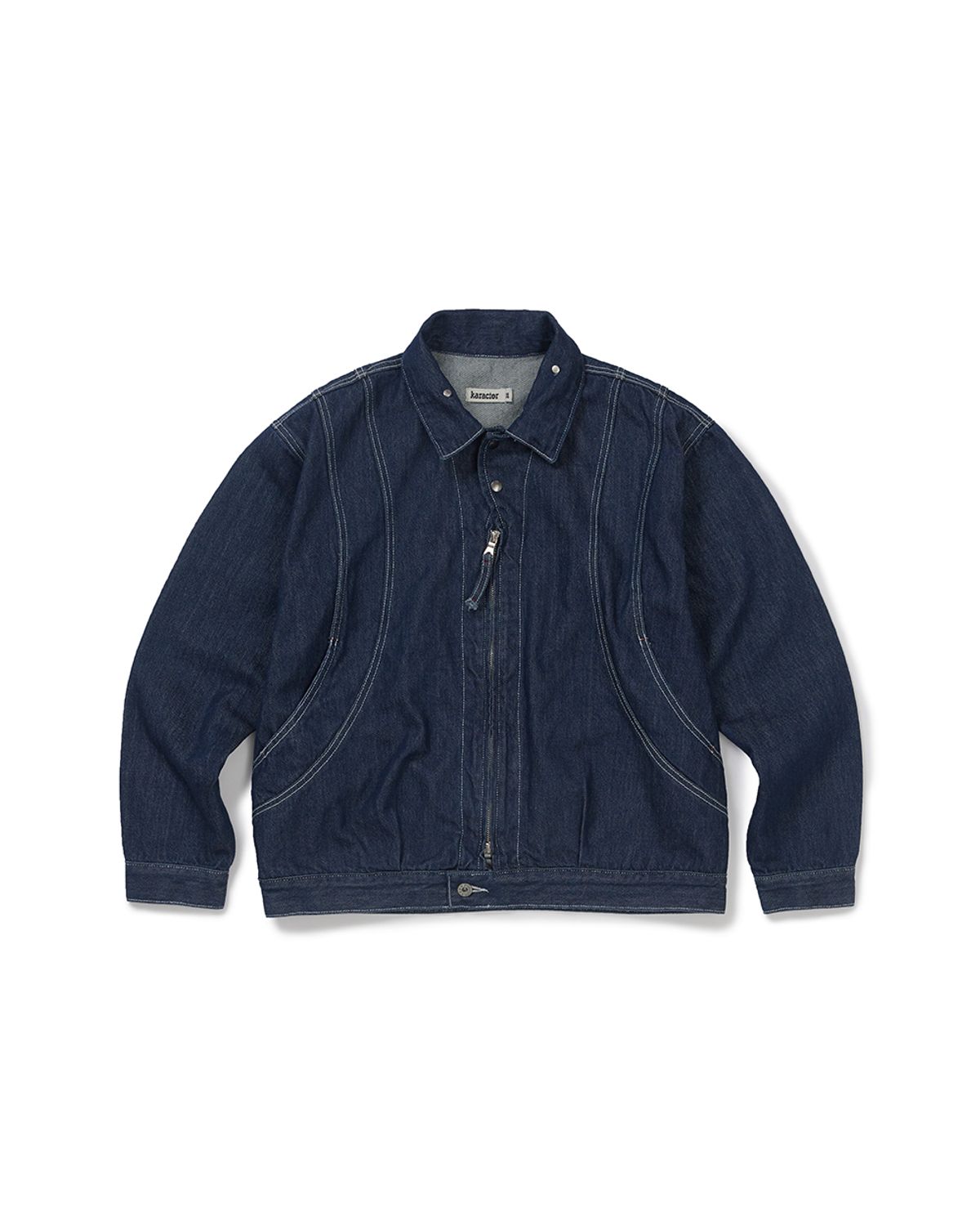 카락터(KARACTOR) Arc panel denim blouson / Indigo