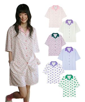 [SET] 클린핏 커플잠옷 반팔 파자마 오버핏 상하의 세트 균일가 모음전(5종 택1)