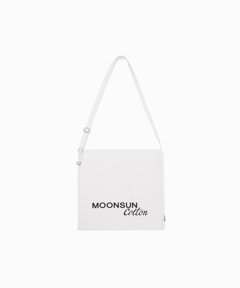 M.C Logo Cotton Cross Bag / WHITE