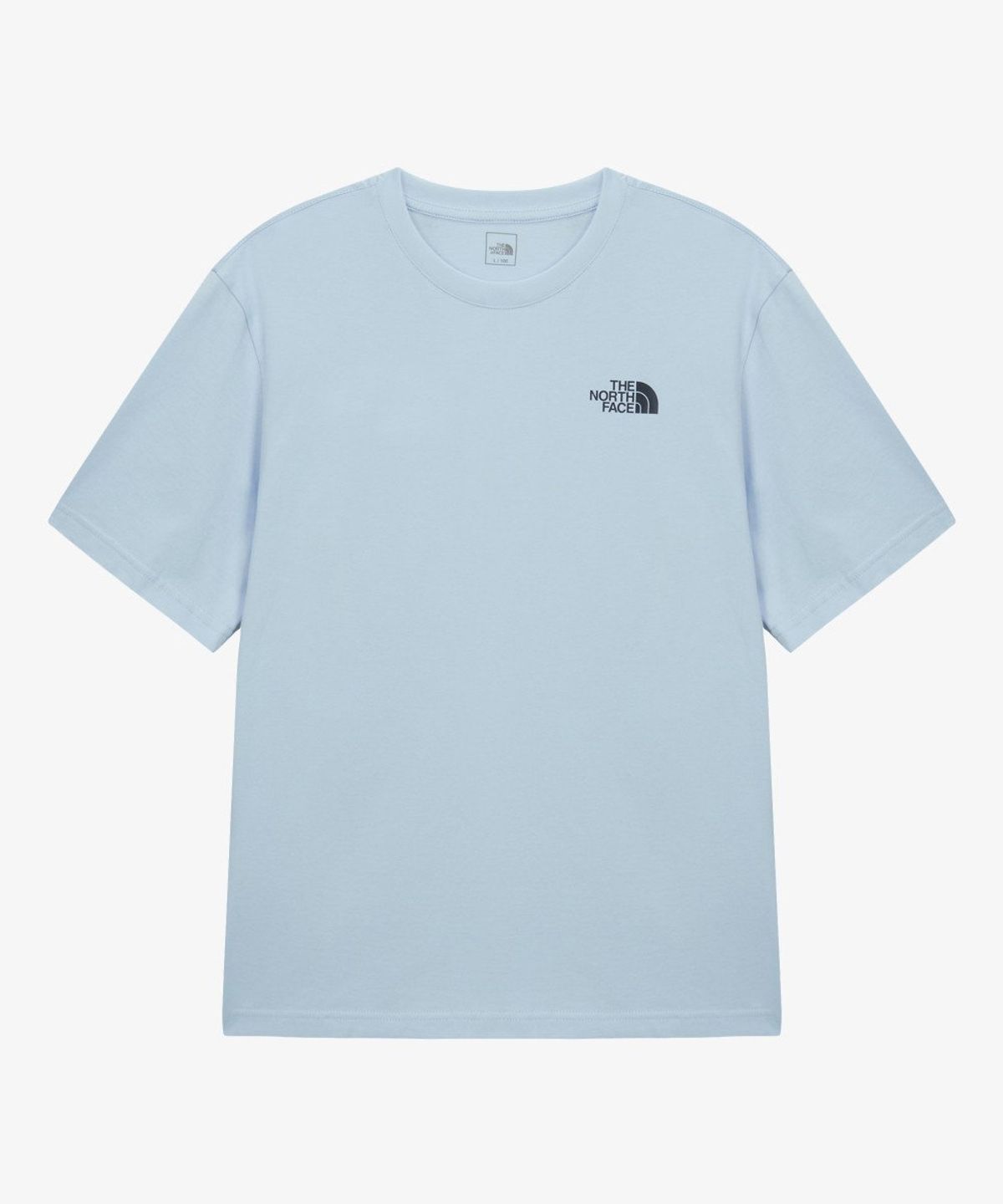 노스페이스(THE NORTH FACE) NT7US03E 남성 코튼 베이직 반팔 티 LIGHT BLUE