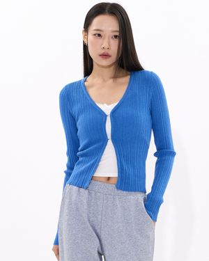 Form Hook Cardigan (Ocean BLUE)