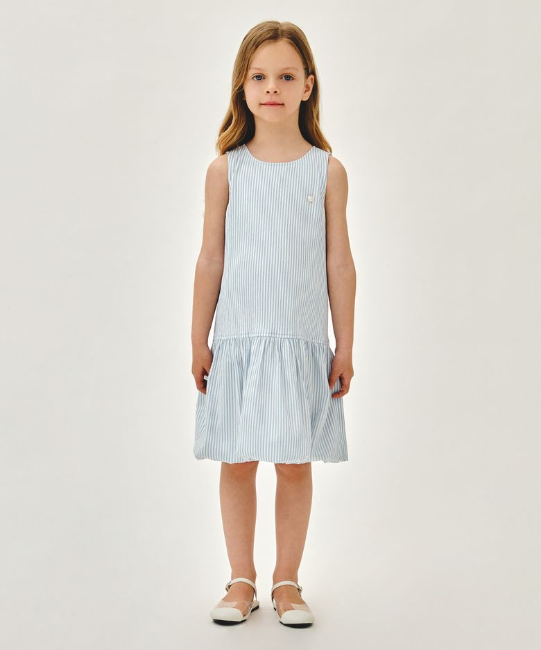 KIDS W BUBBLE SLEEVELESS ONEPIECE stripe