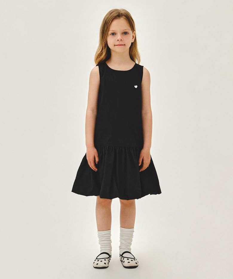 KIDS W BUBBLE SLEEVELESS ONEPIECE black