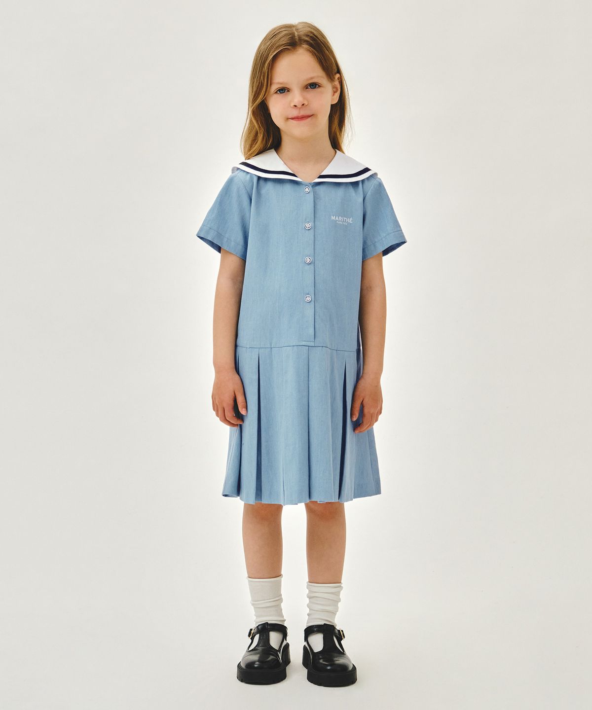 마리떼 키즈(MARITHÉ KIDS) KIDS W SAILOR MARINE DRESS light blue