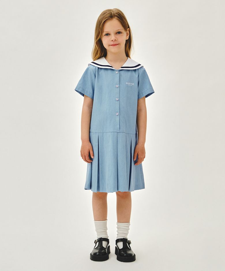 KIDS W SAILOR MARINE DRESS light blue