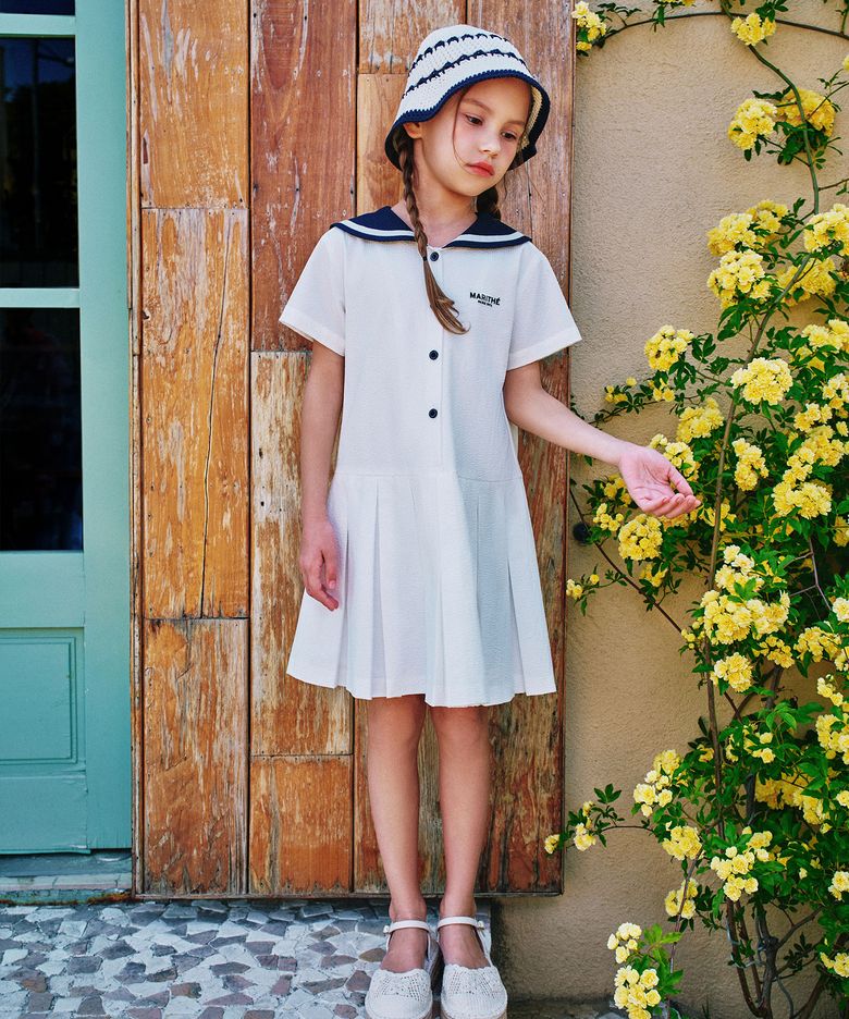 KIDS W SAILOR MARINE DRESS white