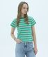 위티 스트라이프  티셔츠 - 그린