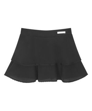 PLIE CHIFFON SKIRT BLACK