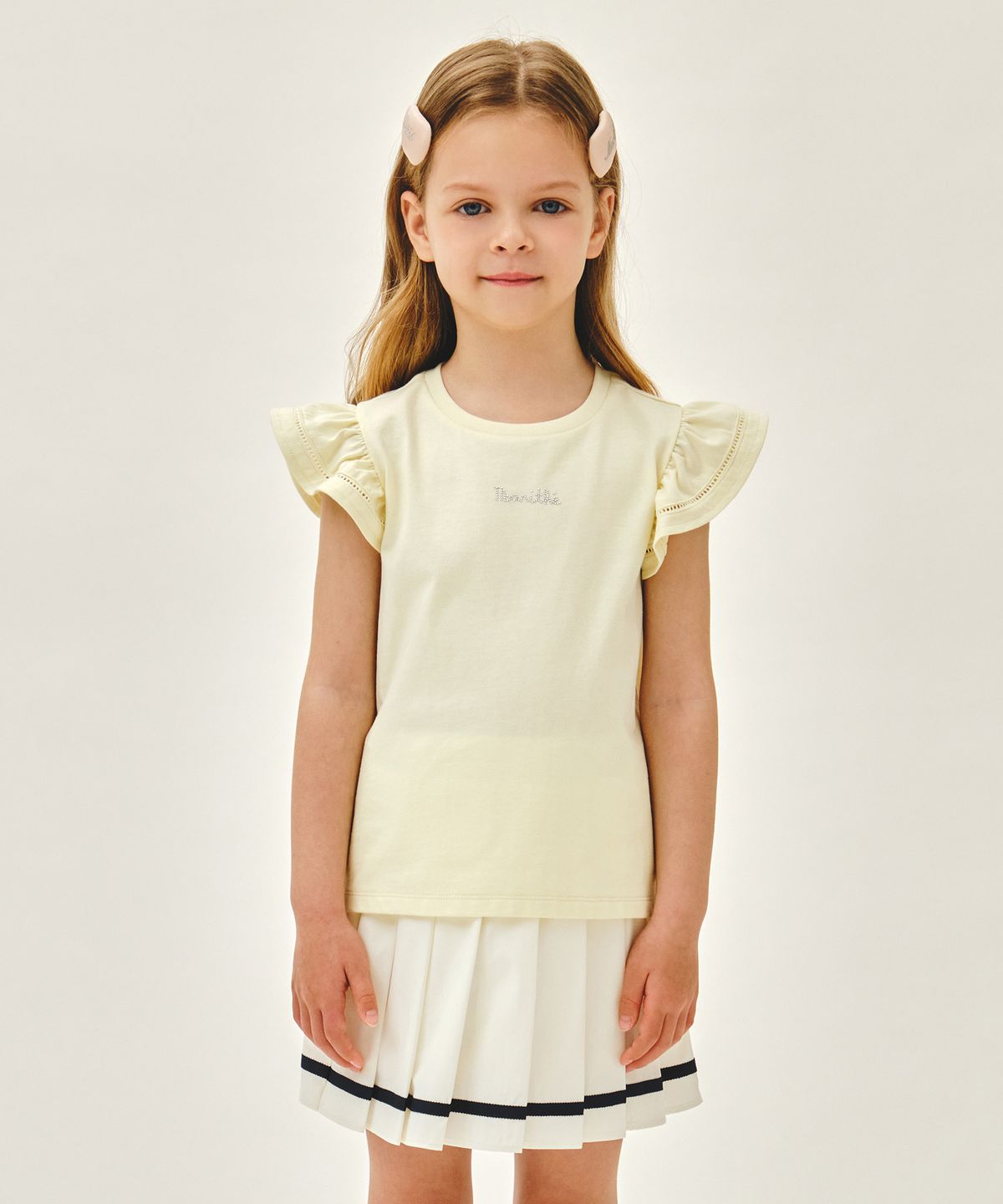 마리떼 키즈(MARITHÉ KIDS) KIDS W LACE FRILL SLEEVELESS light yellow