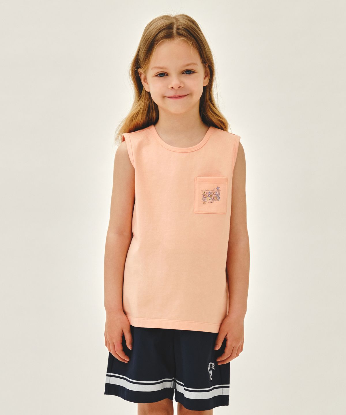 마리떼 키즈(MARITHÉ KIDS) KIDS DOODLE CLASSIC LOGO POCKET SLEEVELESS orange