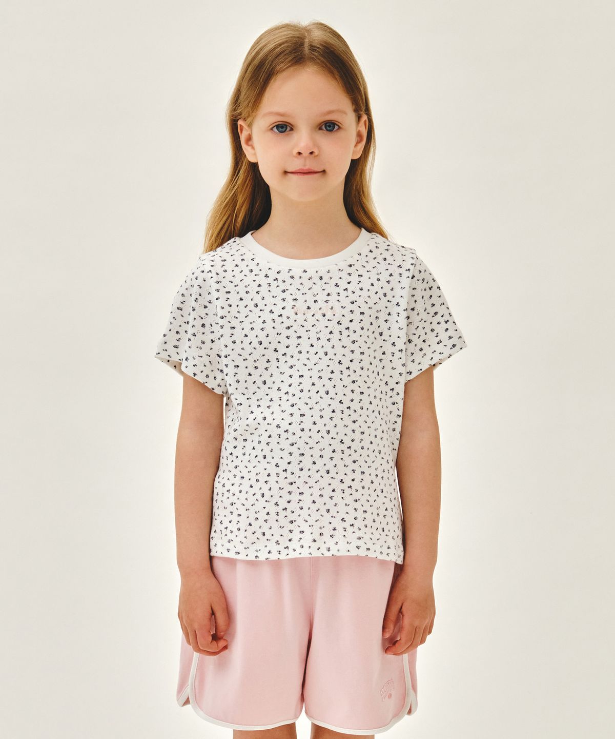 마리떼 키즈(MARITHÉ KIDS) KIDS W ALL OVER FLOWER TEE white