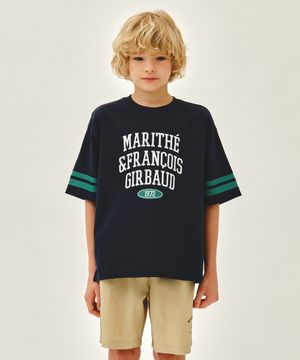 KIDS FOOTBALL OVERSIZED TEE navy