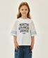KIDS FOOTBALL OVERSIZED TEE white