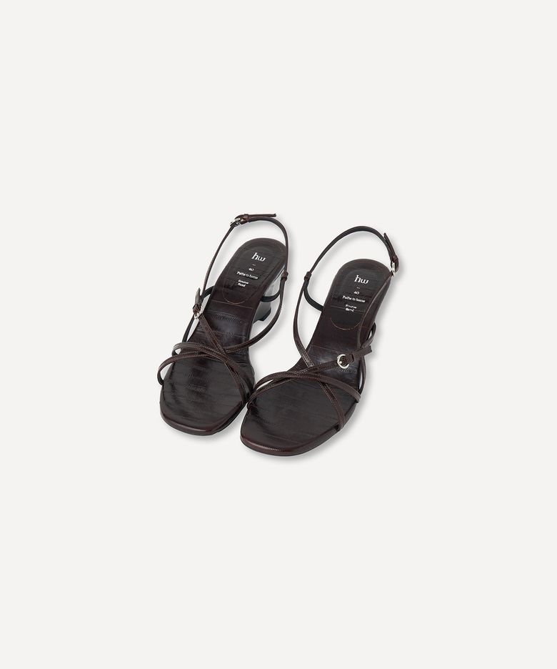 TONES STRAP WEDGE HEEL (BROWN)