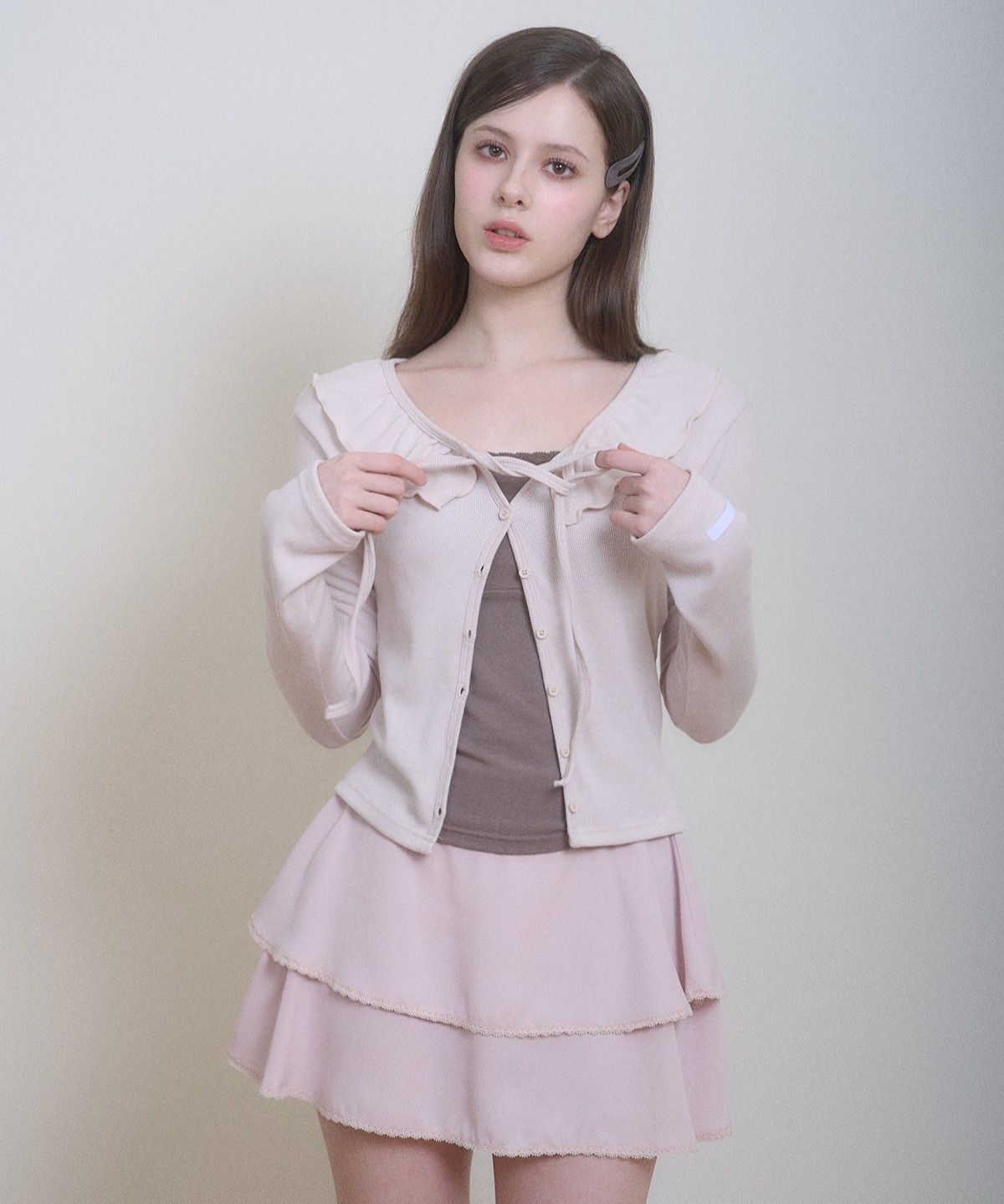 벨리아르(BELLIALEU) PLIE CHIFFON SKIRT PINK