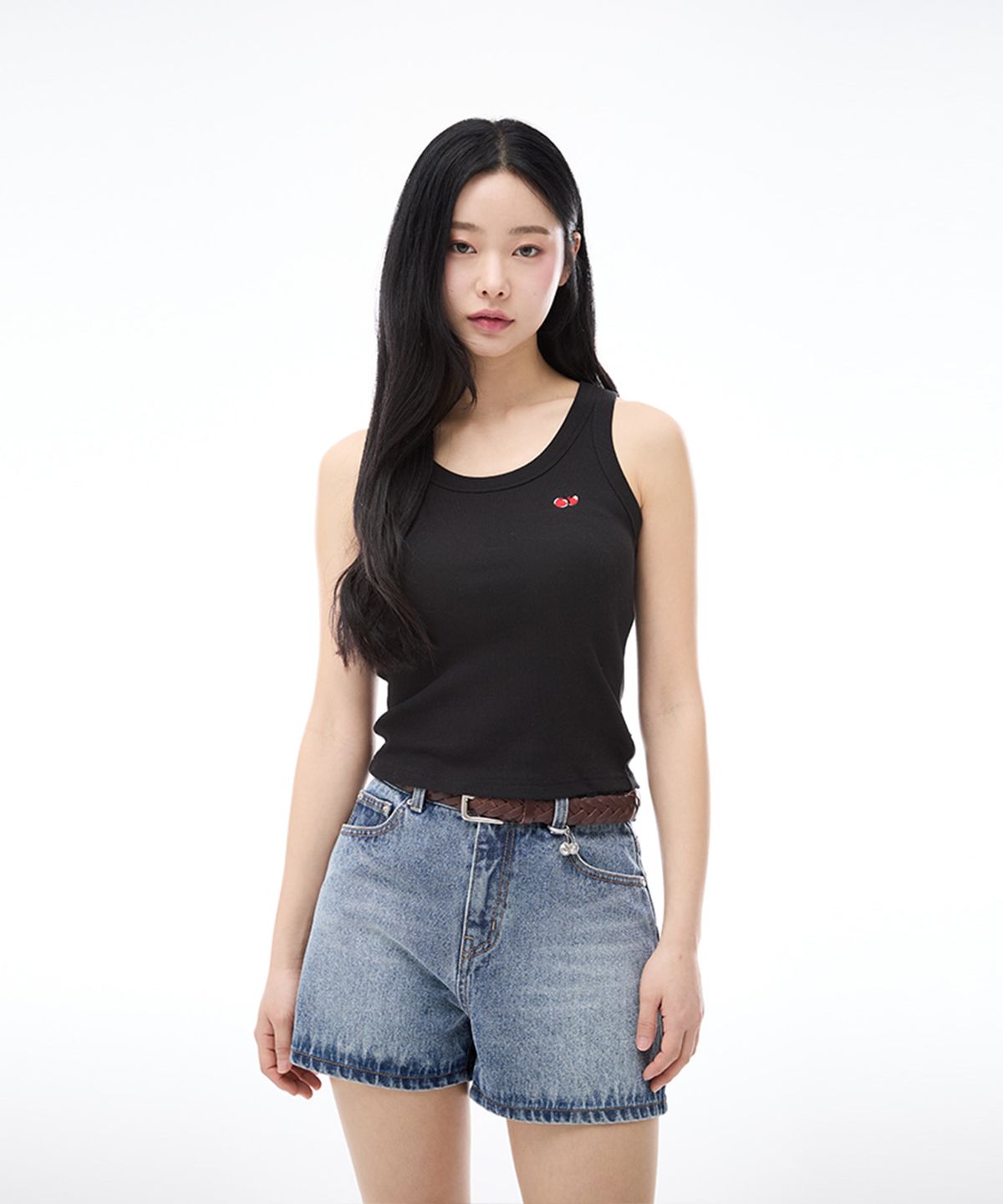 키르시(KIRSH) 스몰 체리 슬림핏 슬리브리스 [블랙]