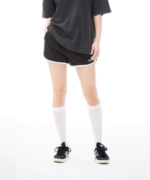 키르시 배색 돌핀 팬츠 [블랙]