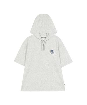 주니어 캡 자수 반팔 후드티셔츠