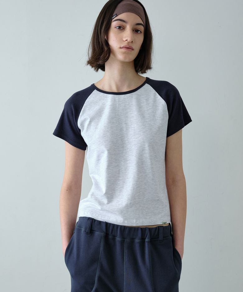 Raglan Baby T-shirt / Melange Grey