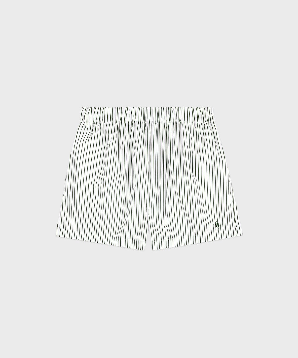 스포티앤리치(SPORTY&RICH) SRC 포플린 쇼츠 그린 R255AW7003