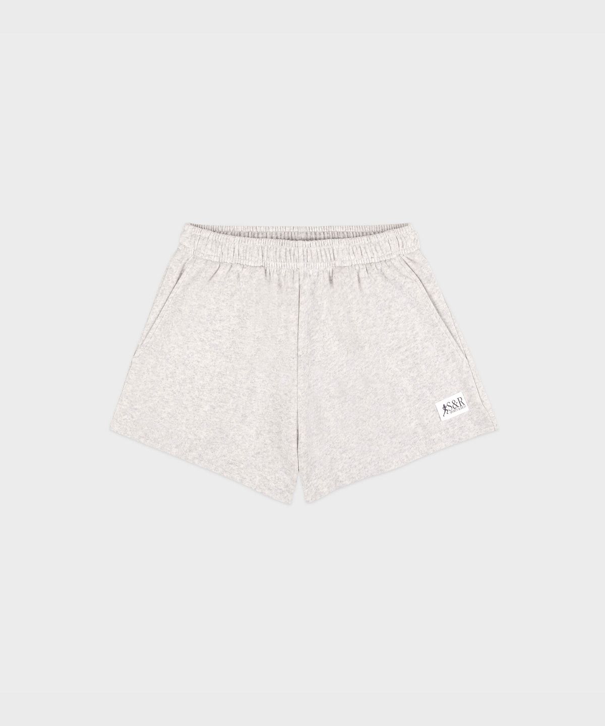 스포티앤리치(SPORTY&RICH) SR 러너 소프트 디스코 쇼츠 그레이 R255AW7022