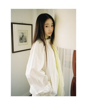 하이넥 셔링 점퍼  아이보리