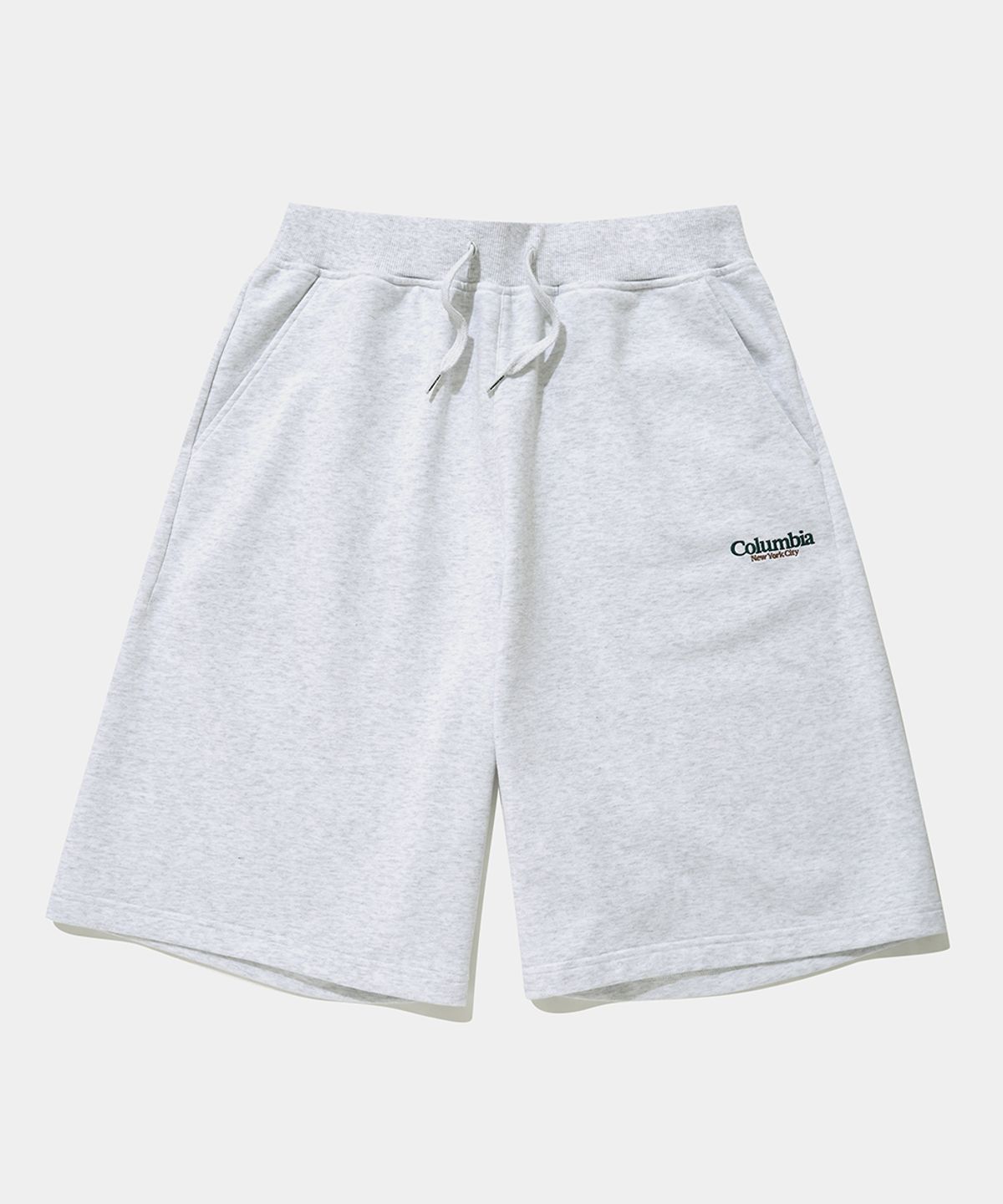 컬럼비아 유니버시티(COLUMBIA UNIVERSITY) NYC EMB TERRY SWEAT SHORTS PANTS_LIGHT MELANGE GRAY