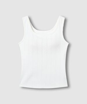 여 코튼 포인텔 탱크 브라캐미솔_화이트