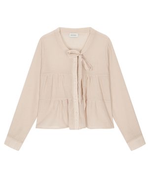 CELINE RIBBON BLOUSE PEACH