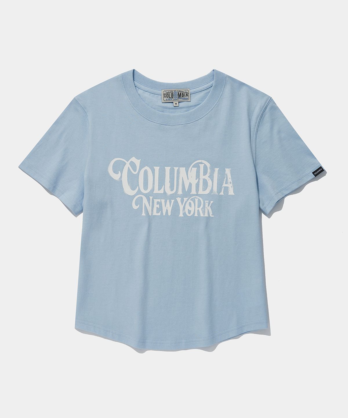 컬럼비아 유니버시티(COLUMBIA UNIVERSITY) UNI WOMEN CURVED SLIM-FIT S/S T-SHIRTS_LIGHT BLUE