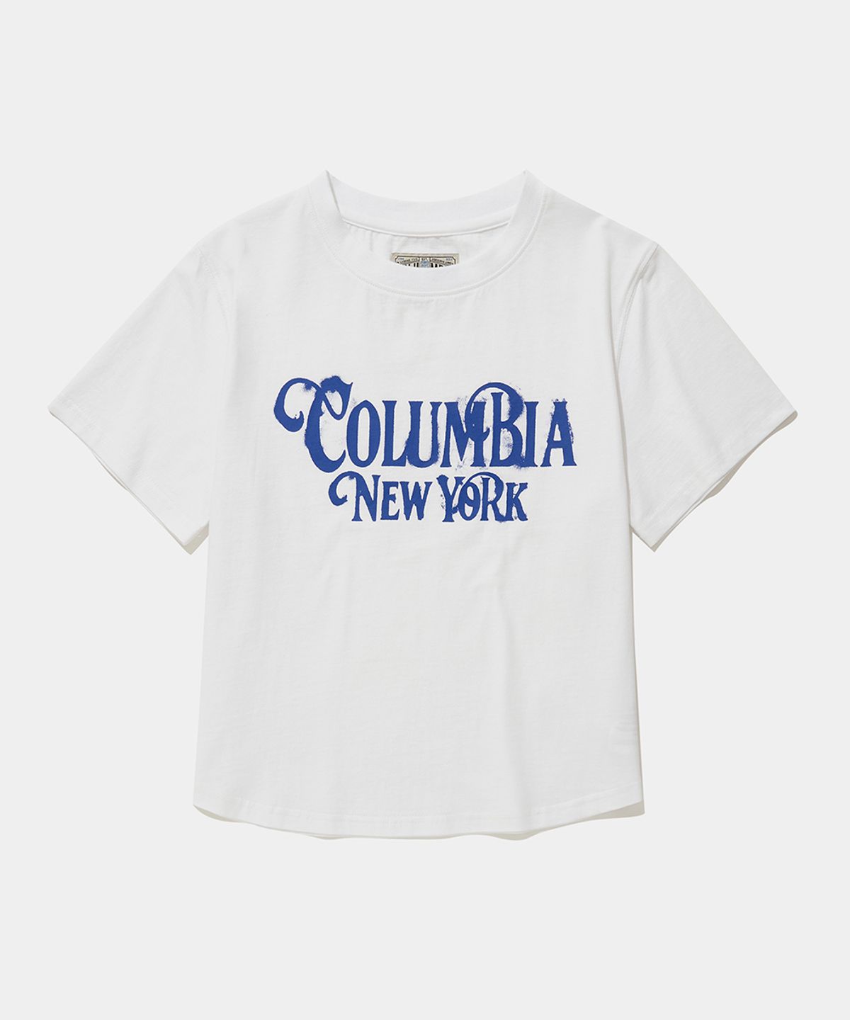 컬럼비아 유니버시티(COLUMBIA UNIVERSITY) UNI WOMEN CURVED SLIM-FIT S/S T-SHIRTS_WHITE