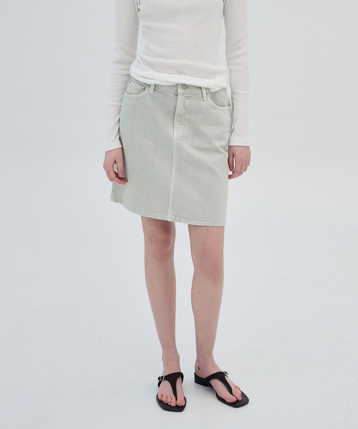 정감 스튜디오(JEONGGAM STUDIOS) Pigment Dyed Denim Skirt_3 color