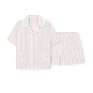 여성 H113 파스텔틴트 반소매 파자마 세트