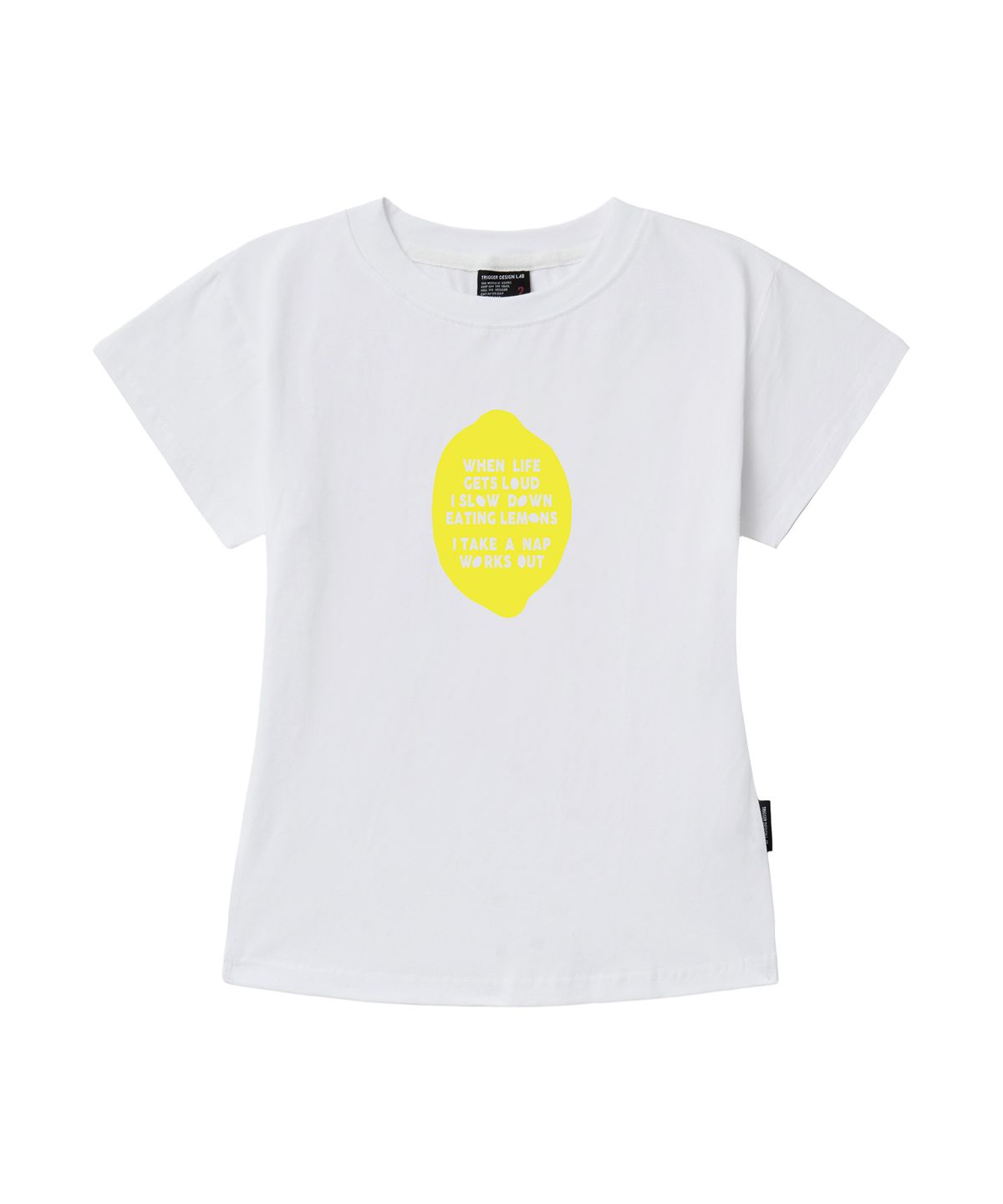 드로우시(DROWSY) DW 레몬 슬림핏 반팔티셔츠 2Color