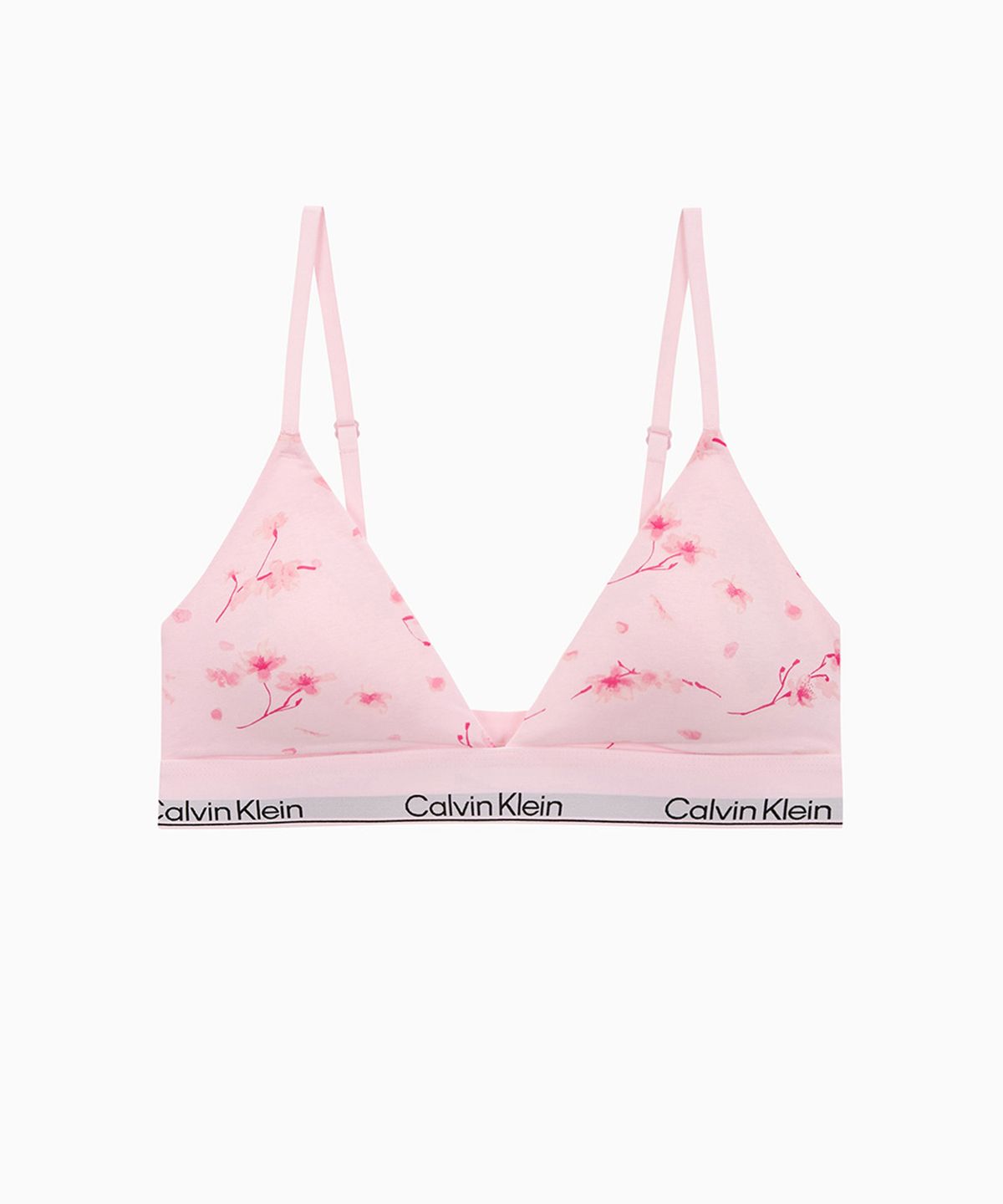 캘빈클라인 언더웨어(CALVIN KLEIN UNDERWEAR) 여성 아이콘 코튼 모달 체리블라썸 트라이앵글_QF8498AD3Z0