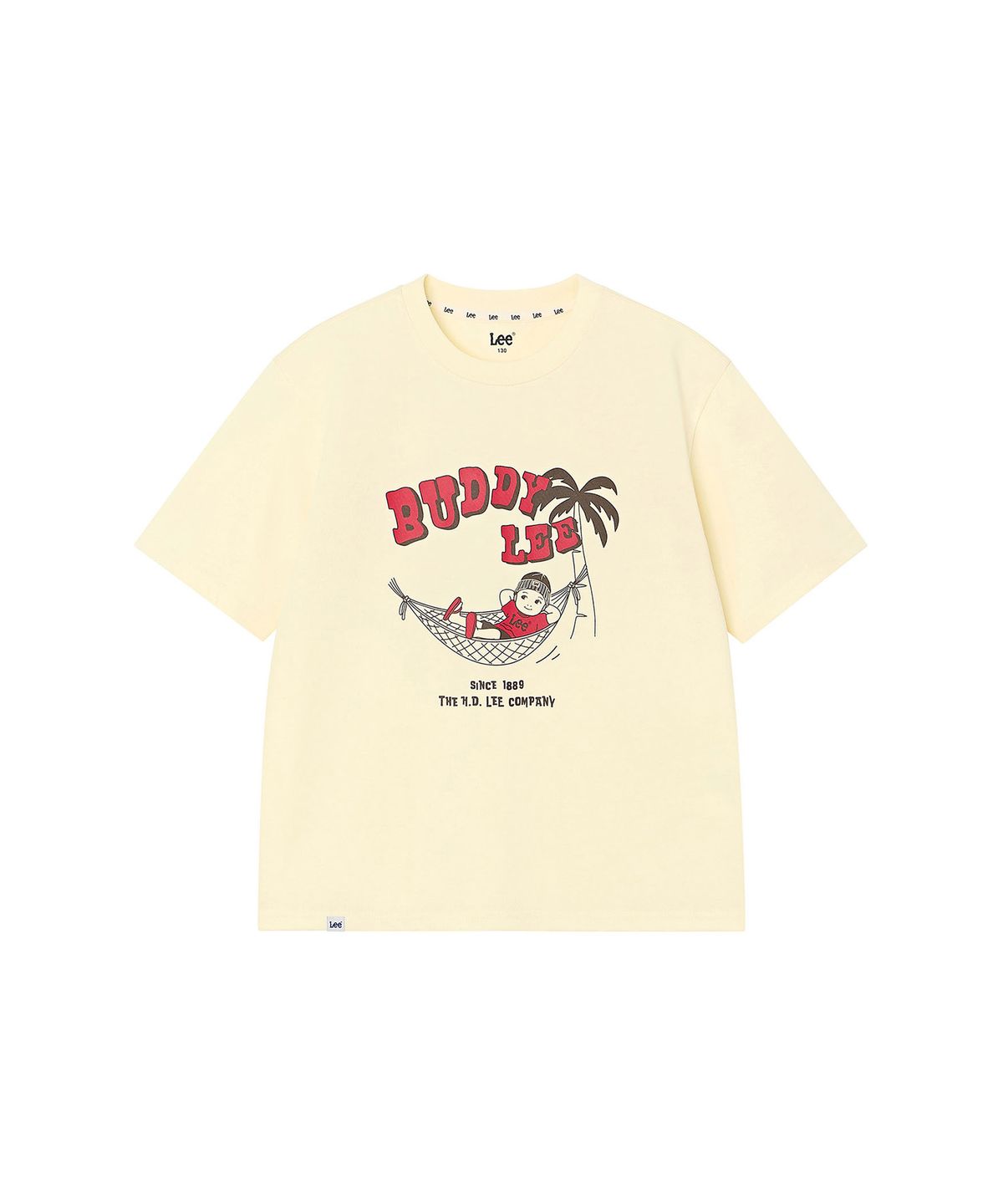리 키즈(LEE KIDS) 버디LEE 해먹 휴식 티셔츠 라이트옐로우 LK2602ST51LY