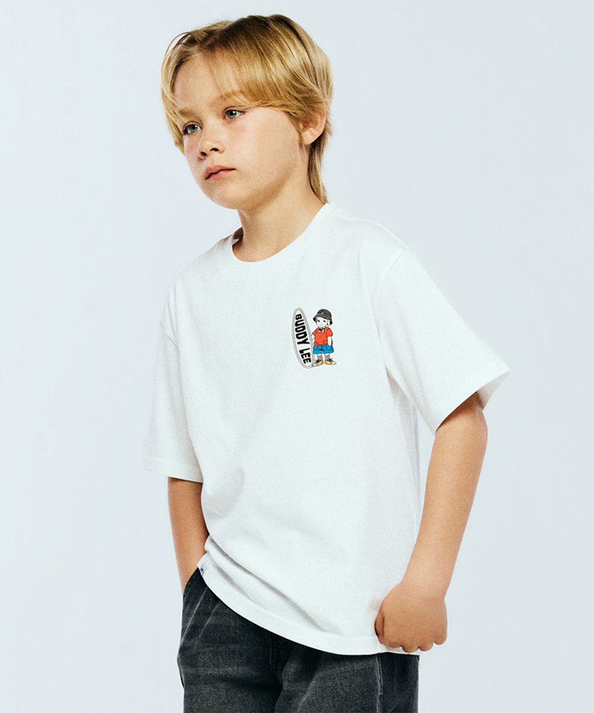 리 키즈(LEE KIDS) 버디LEE 서프 그래픽 티셔츠 화이트 LK2602ST50WH