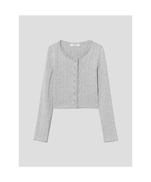 포인텔 긴소매 카디건  그레이