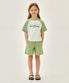 KIDS RAGLAN TEE+SHORTS SET-UP light green